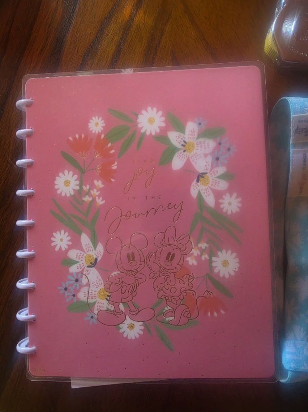 Disney Pink Floral Mickey & Minnie Notebook/Journal - NWOT